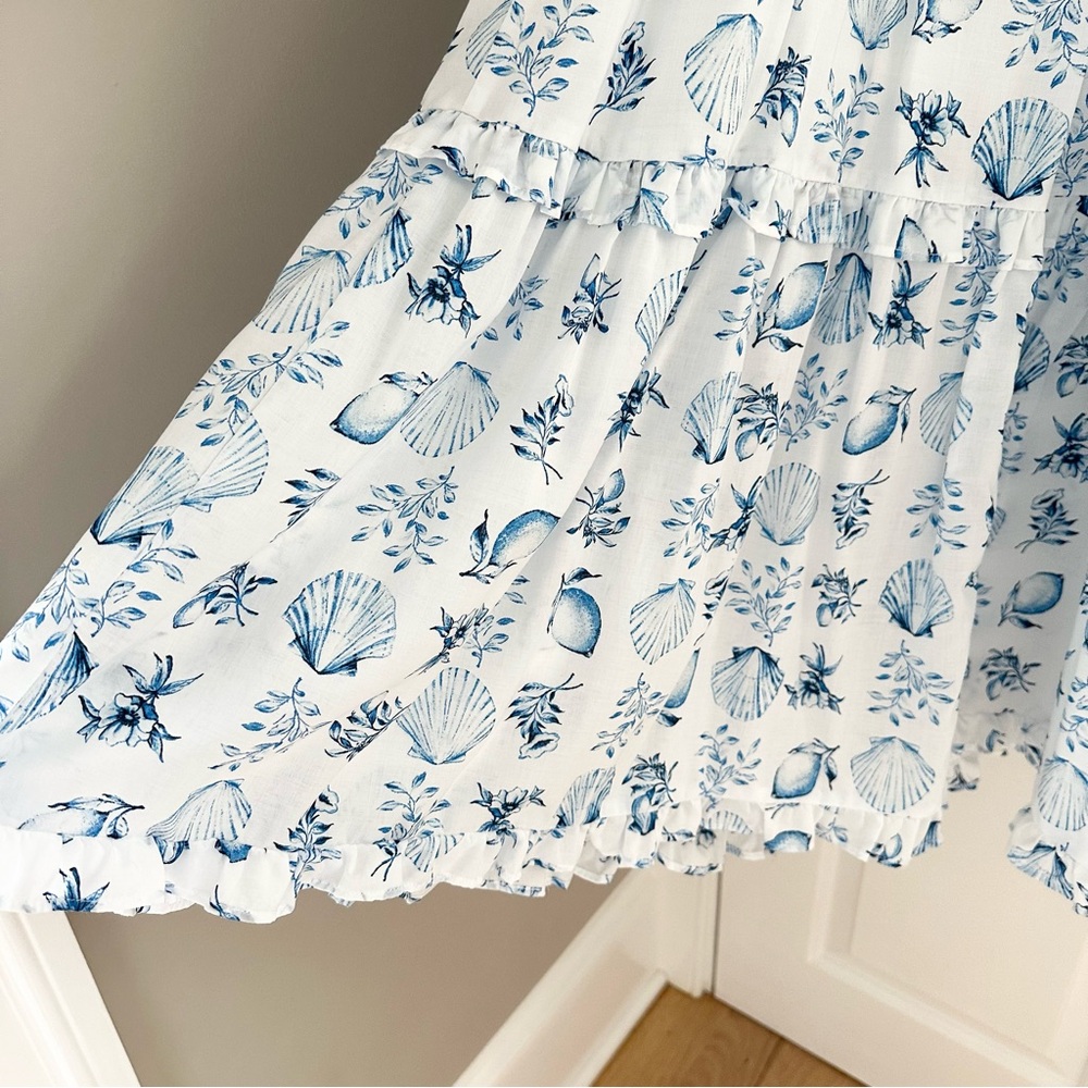 Ann Taylor Blue Seashell Tile Dress - Picture 7 of 9